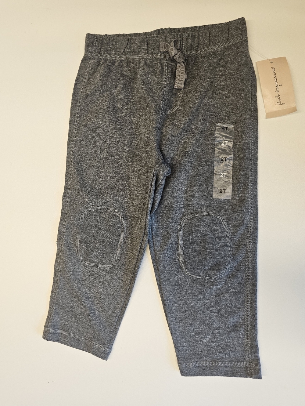 NWT | 2T | First Impressions Gray Knee Patch Jogger Pants